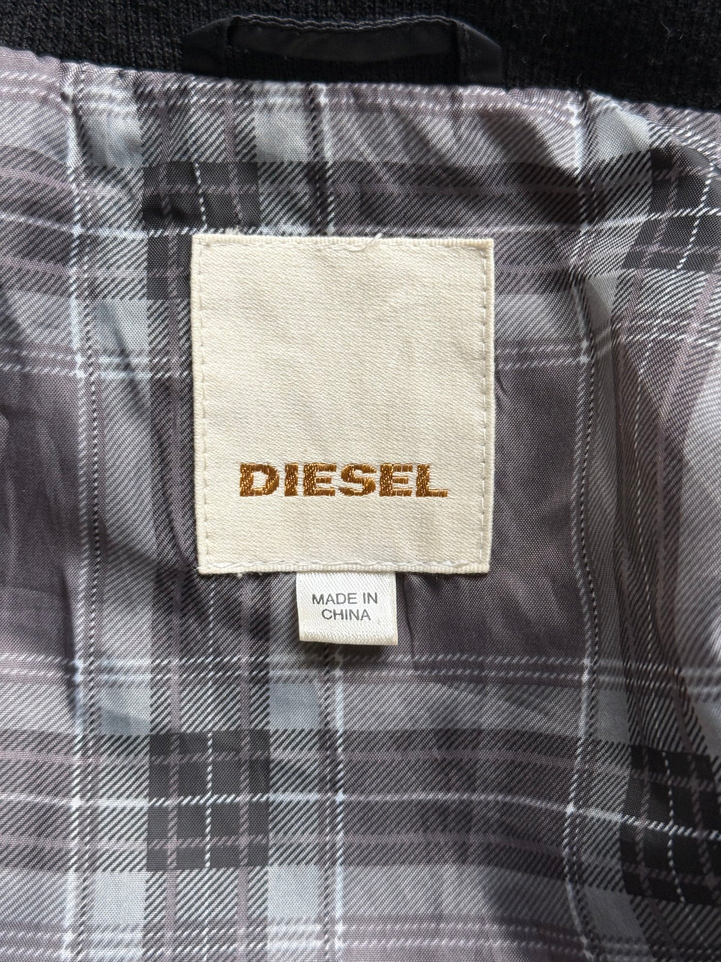 Diesel Black Nylon Zip Up (XL)