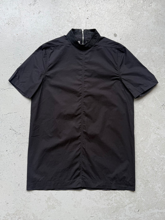 Rick Owens SS15 FAUN Blistered Lambskin Collar Short Sleeve Shirt (48)