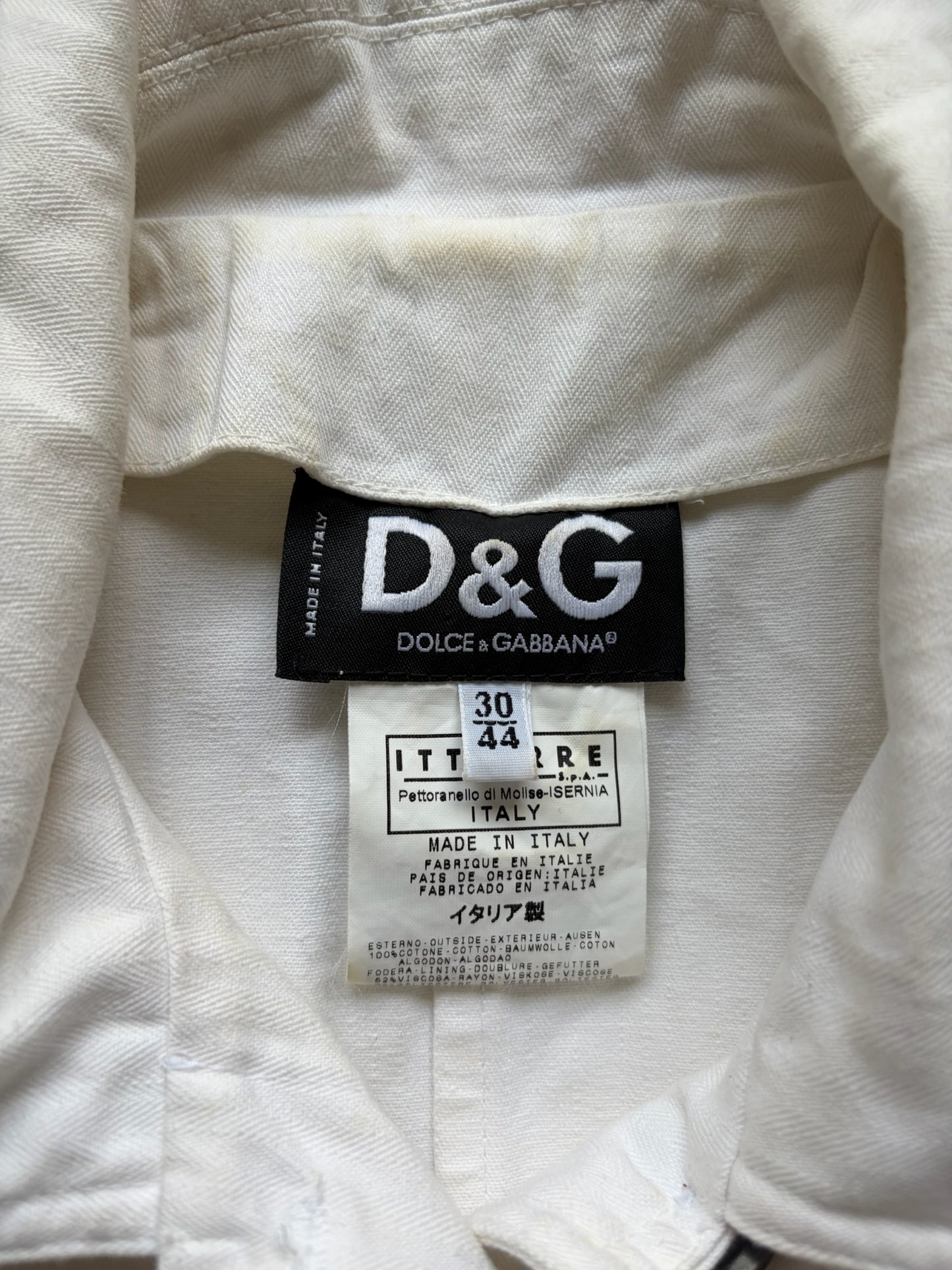 Dolce & Gabbana White Belted Jacket (30/44)