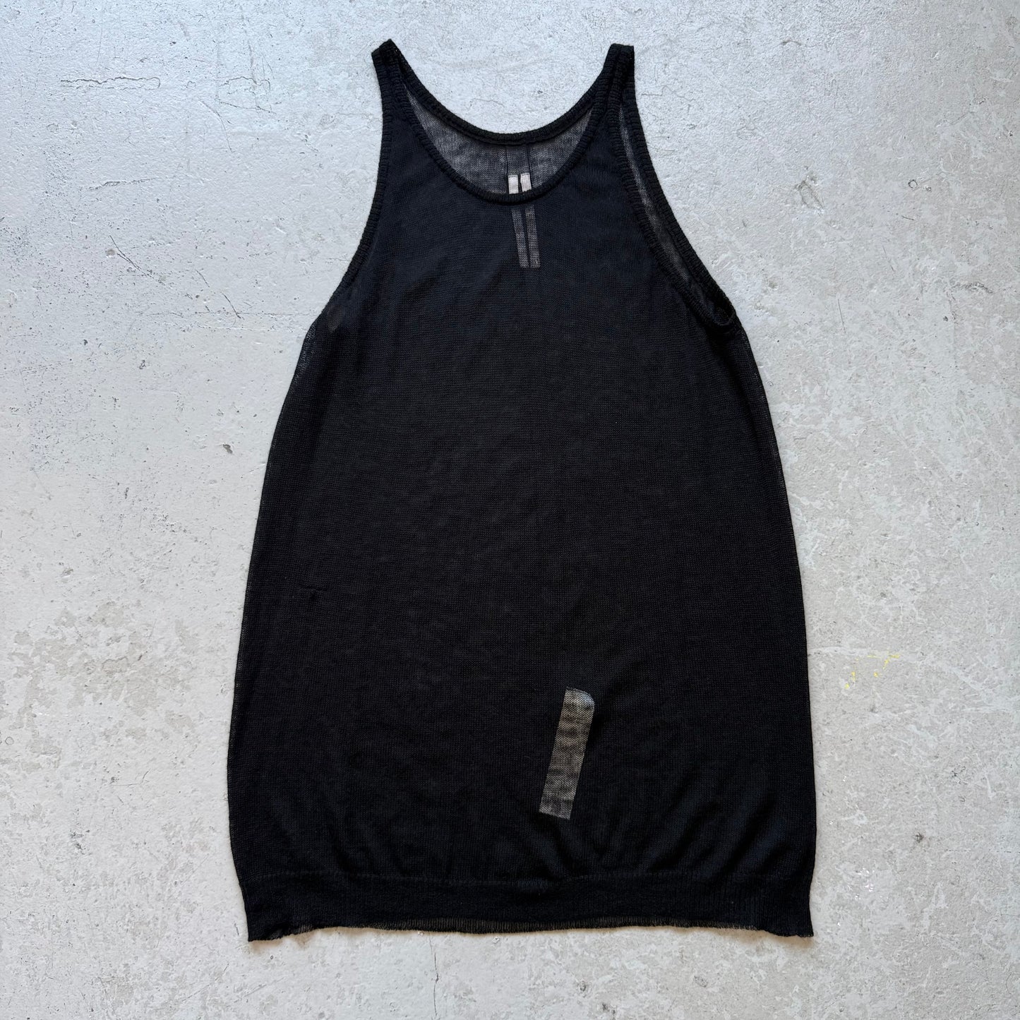 Rick Owens SS24 LIDO Wool Black Tank Top (UNI)