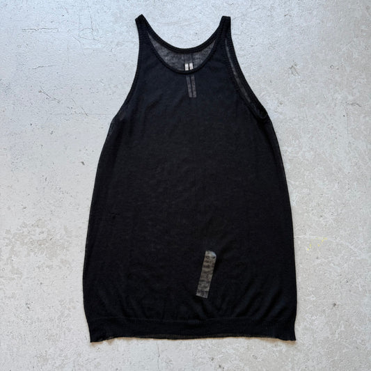 Rick Owens SS24 LIDO Wool Black Tank Top (UNI)