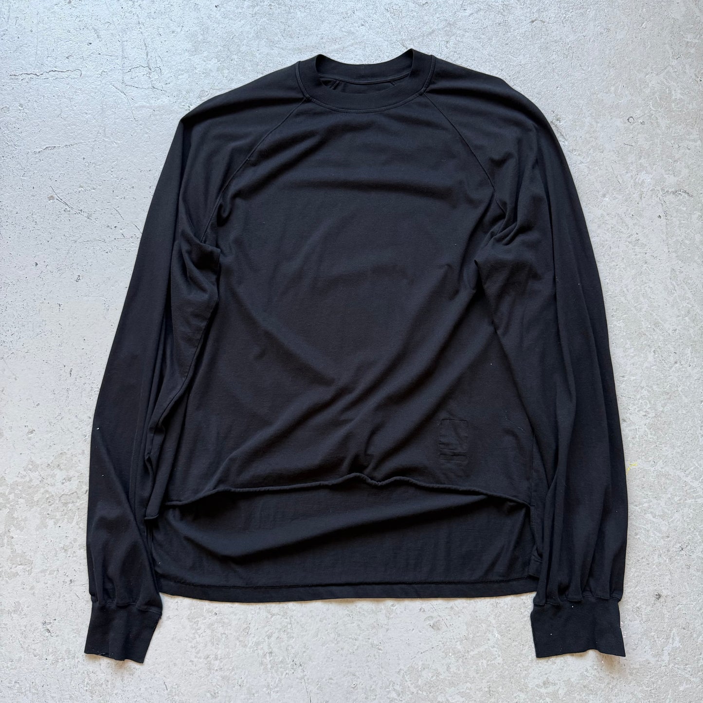 Rick Owens DRKSHDW Black Raglan Long Sleeve (XL)