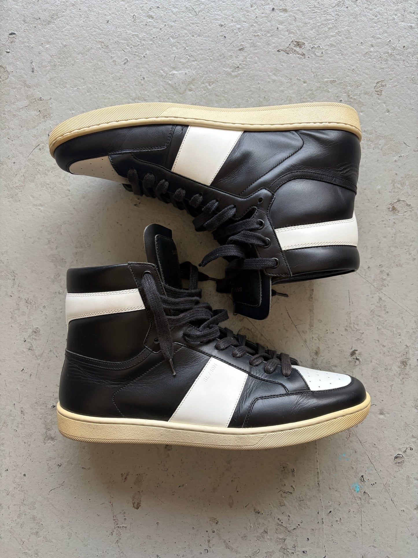 Saint Laurent Paris SL/10H Leather High Top (42 1/2)
