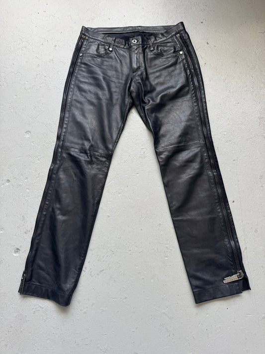Dirk Bikkembergs Sport Couture Leather Pants (36)