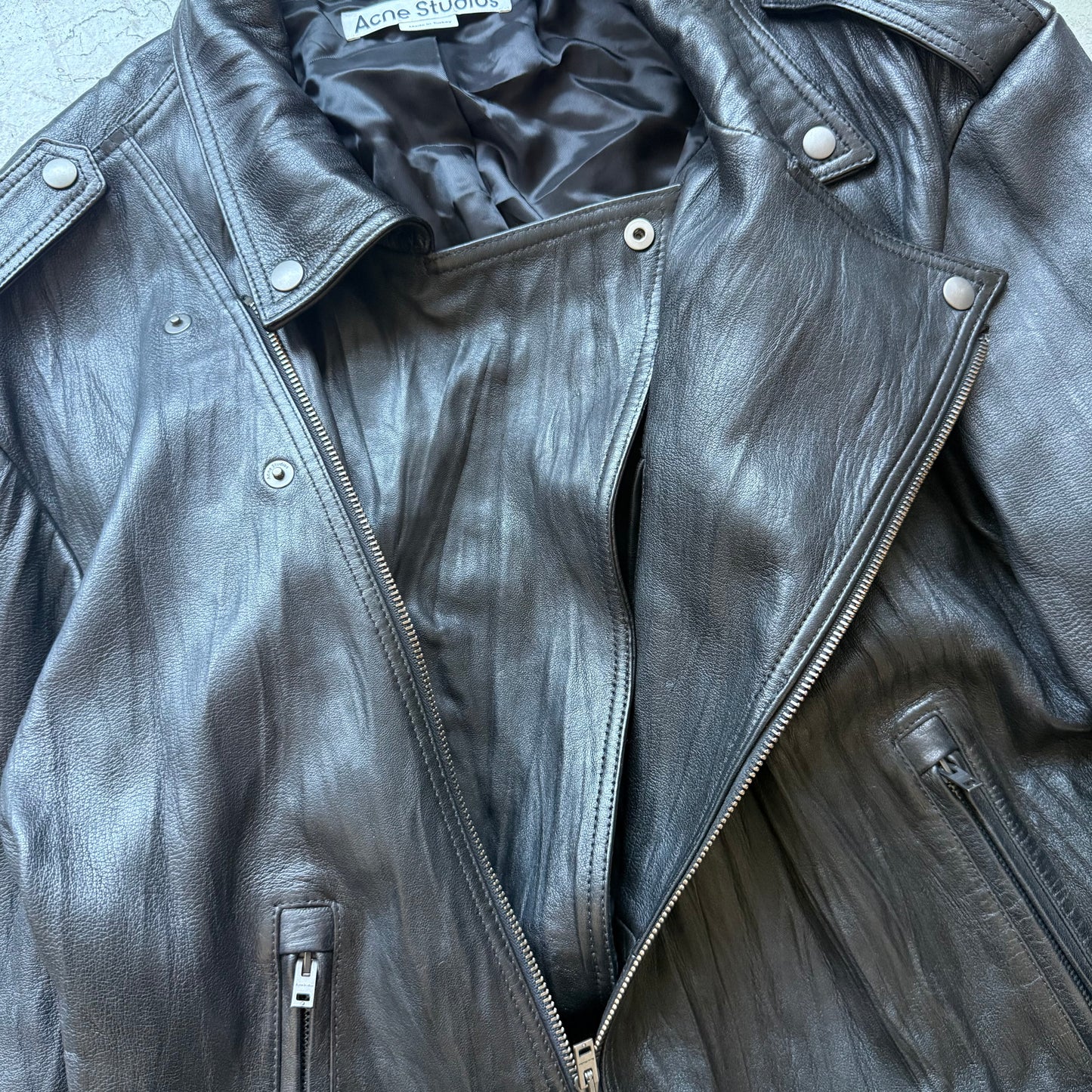 Acne Studios Lamb Leather Jacket (38)
