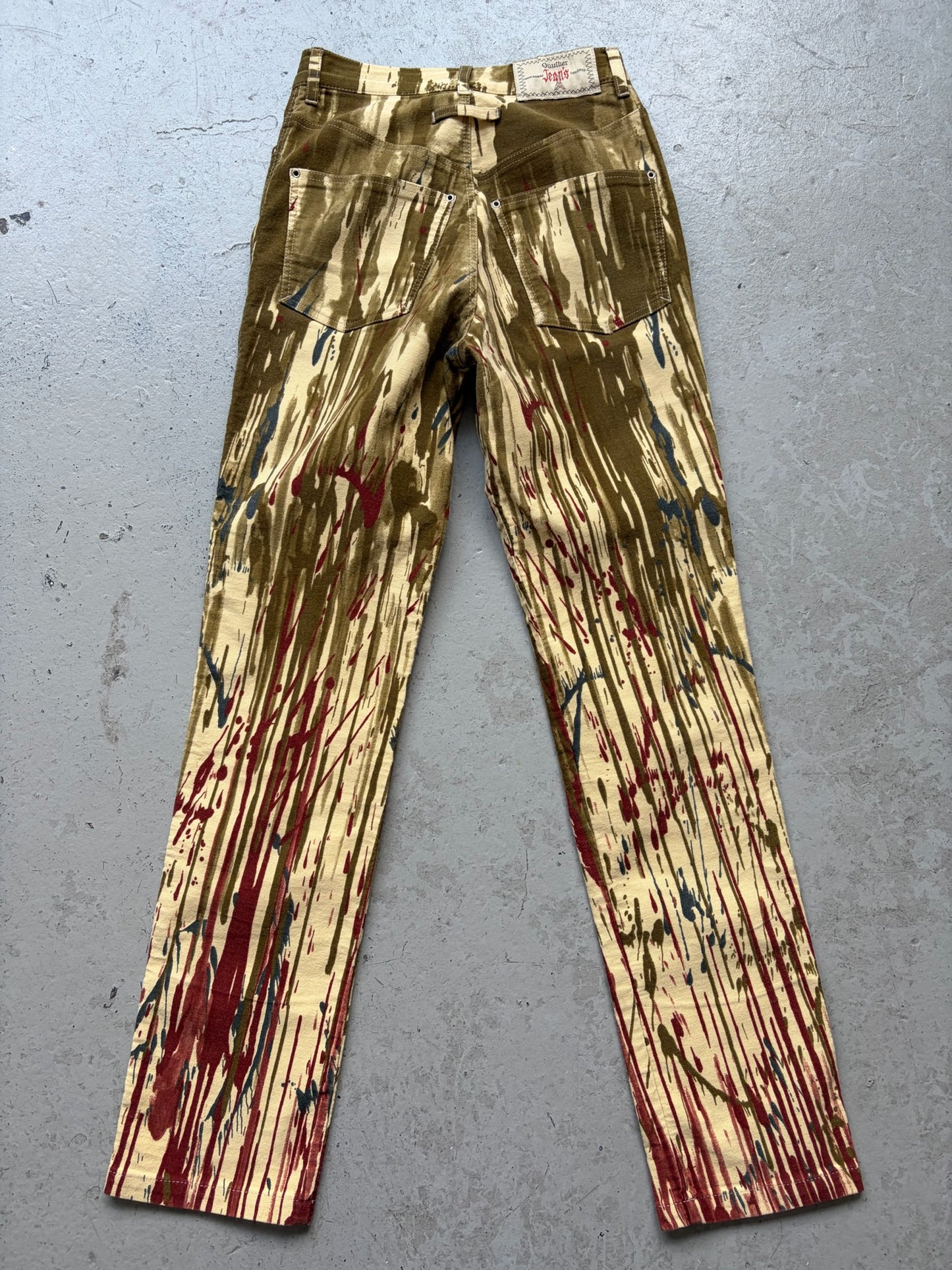 Jean Paul Gaultier AW98 Vampire Blood Drip Denim (36)