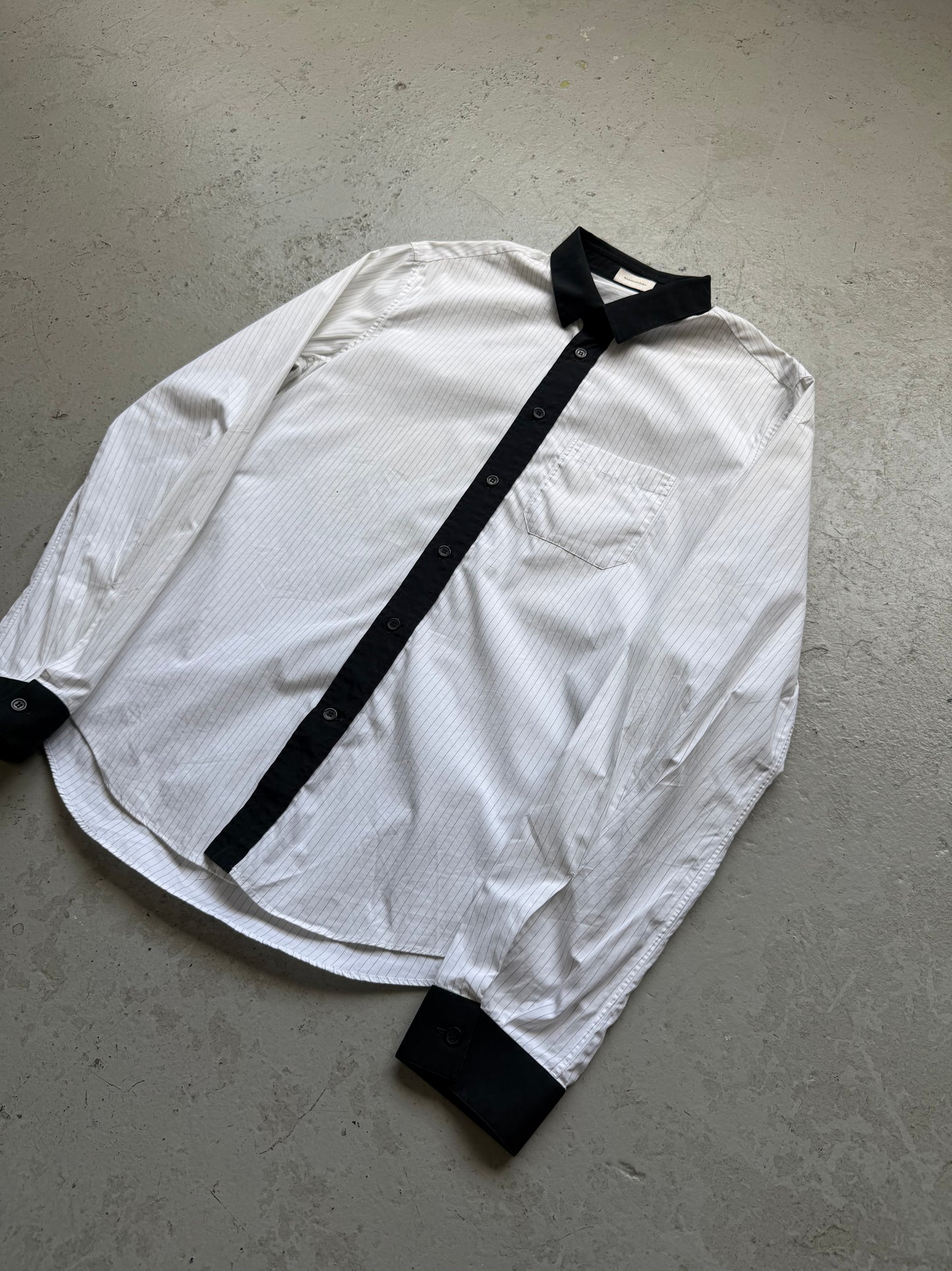 Balenciaga Paris Striped Button Up With Black Lining (41)