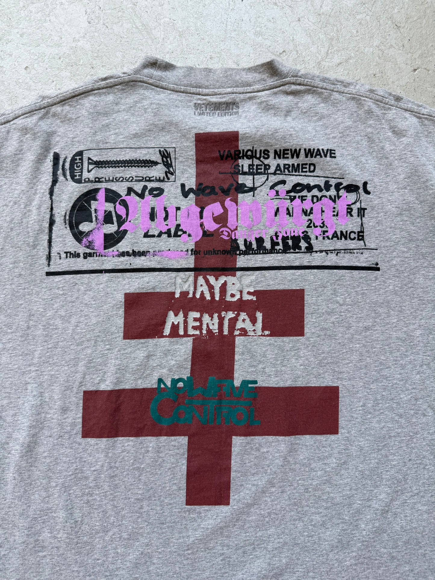 Vetements Maybe Mental Short Sleeve Shirt (L)
