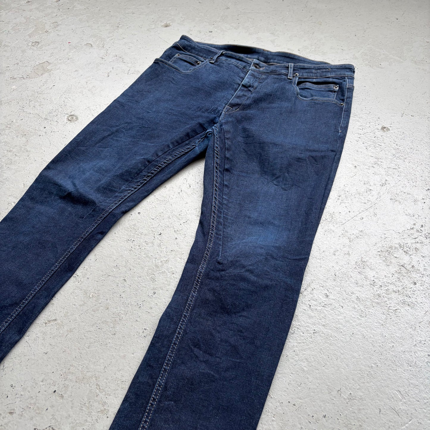 Rick Owens DRKSHDW SS17 Unwashed Blue Detroit Cut Denim (36)