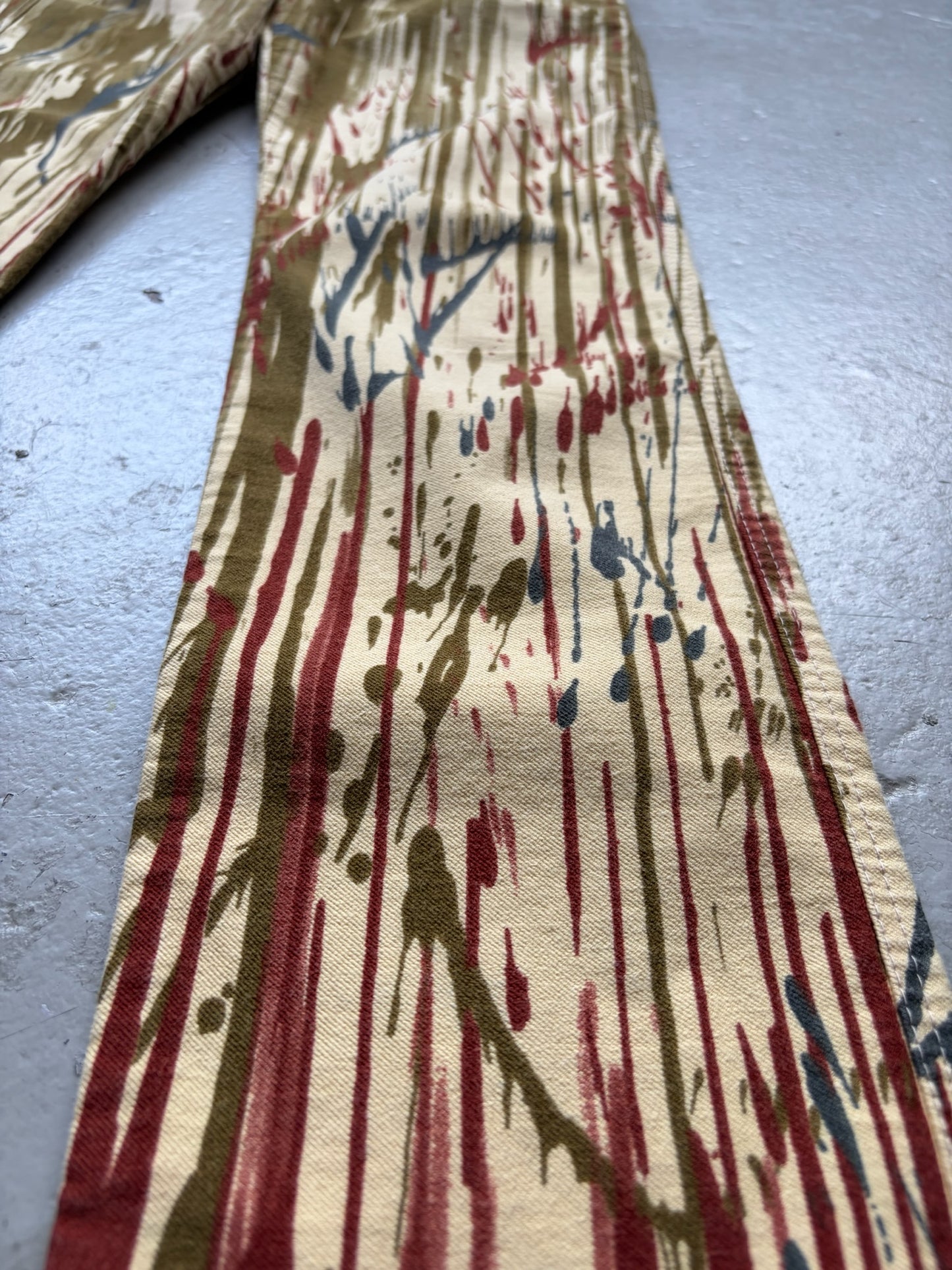 Jean Paul Gaultier AW98 Vampire Blood Drip Denim (36)