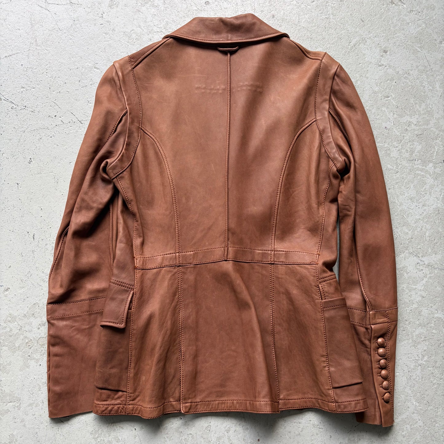 Isaac Sellam Brown Leather Blazer (40)