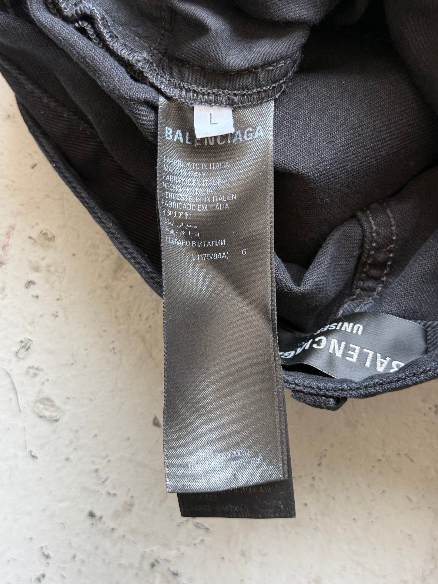 Balenciaga Peach Pitch Black Flare Denim (L)