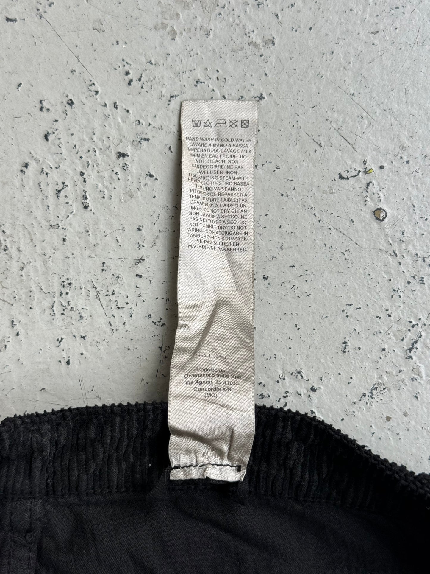 Rick Owens FW24 Black Bias Bootcut Corduroy  (28)