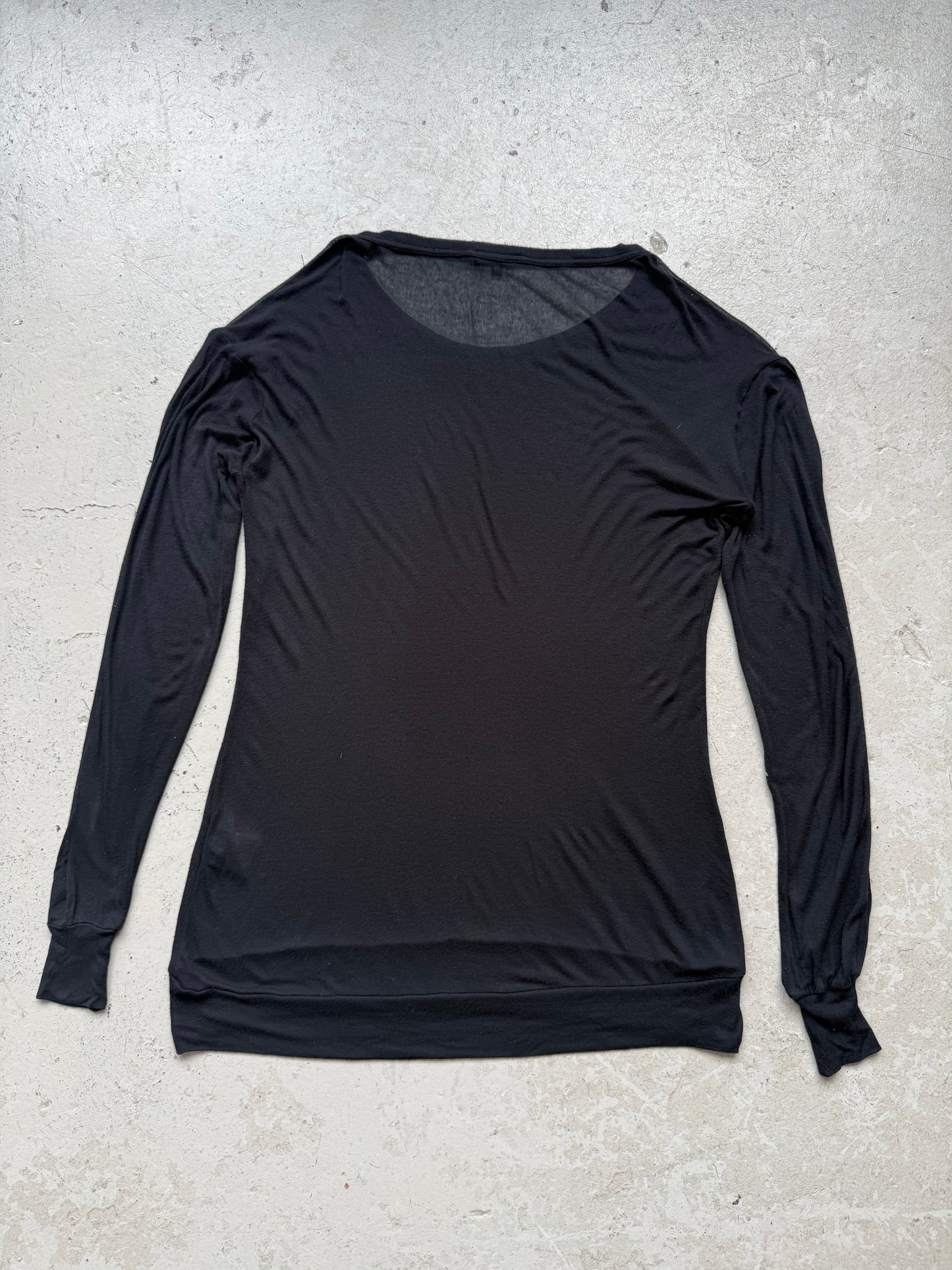 Ann Demeulemeester Black Long Sleeve Shirt (38)