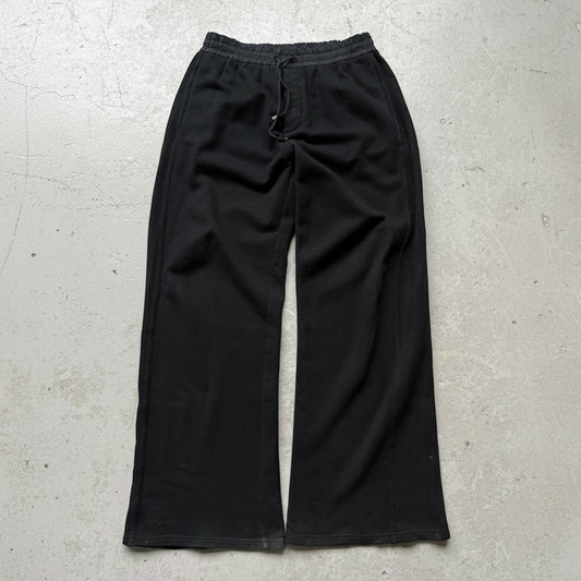 Saint Laurent Paris 2023 Black Cotton Wide Leg Sweatpants (L)