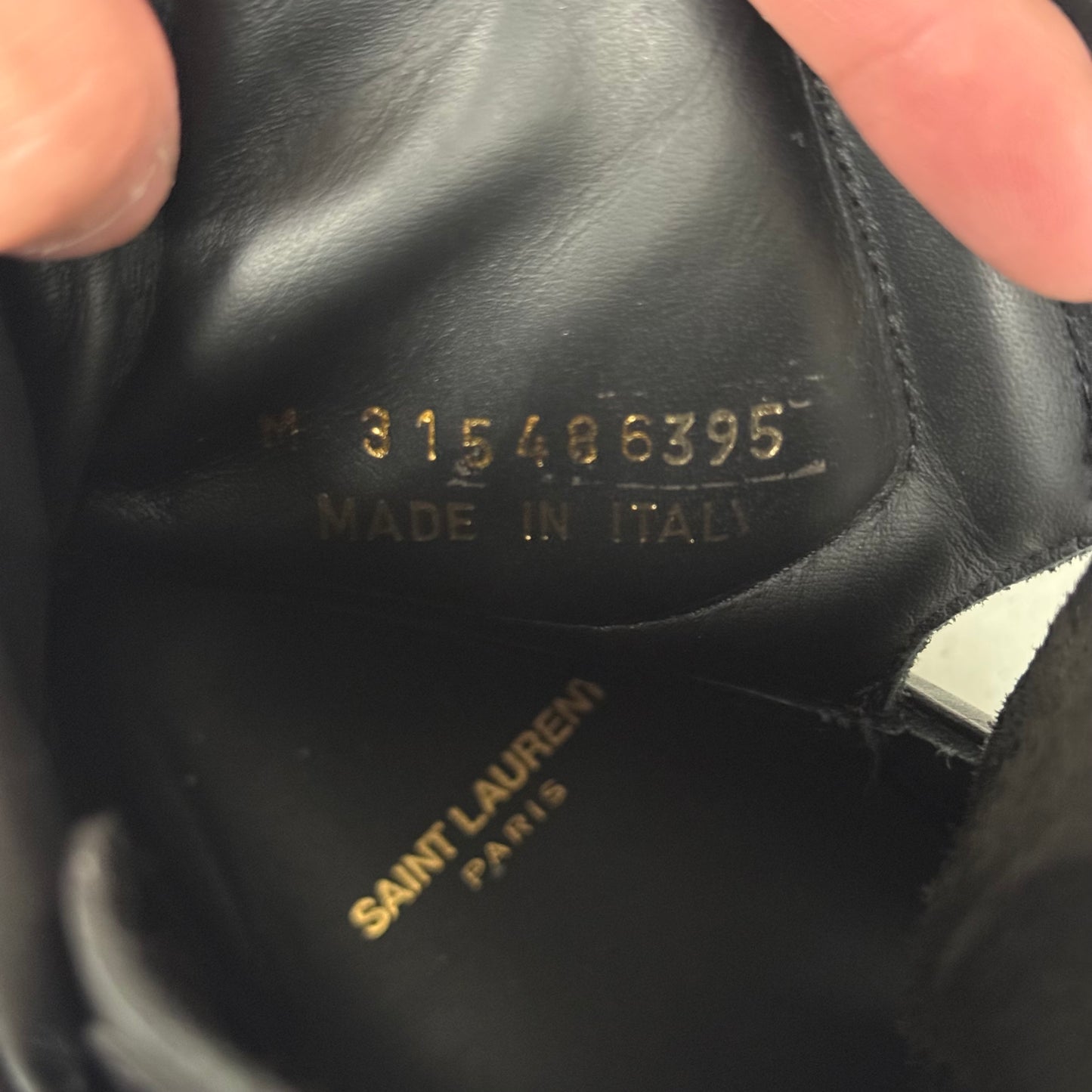 Saint Laurent Paris SL01H Black High Top Sneakers (39.5)