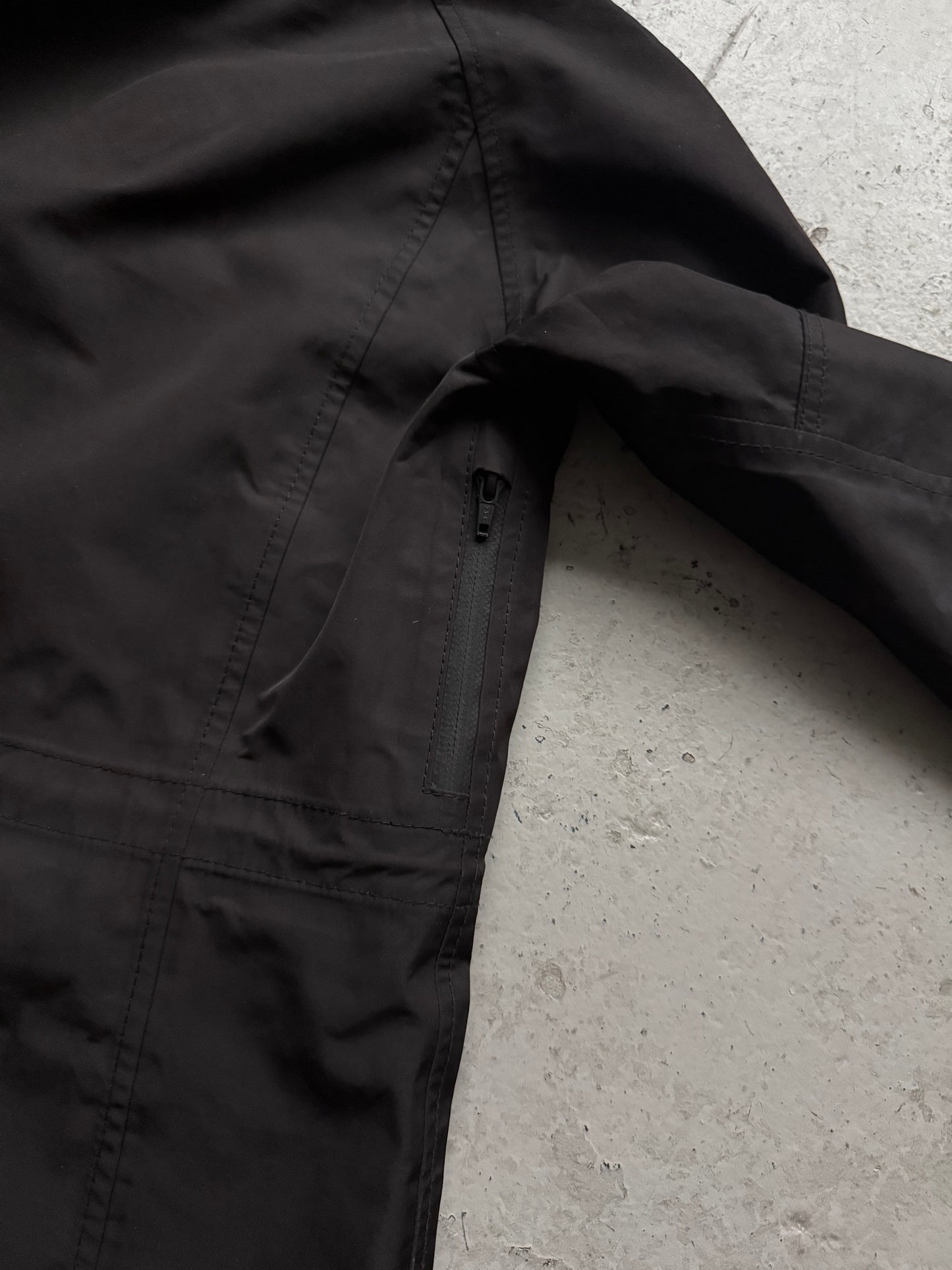 Junya Watanabe Comme Des Garcons Gore-Tex Black Fur Hooded Jacket (S)