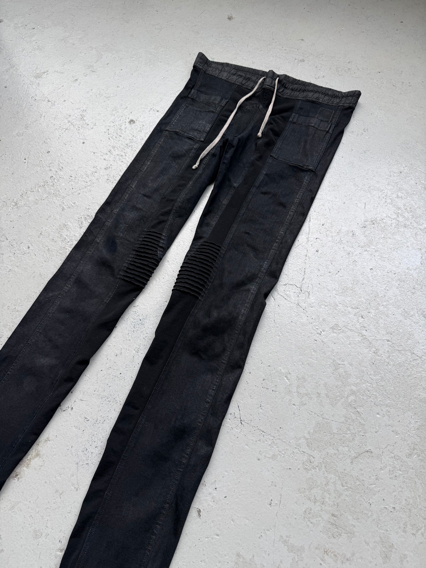 Rick Owens DRKSHDW FW16 Black Matte Nagakin Leggings (XXL)