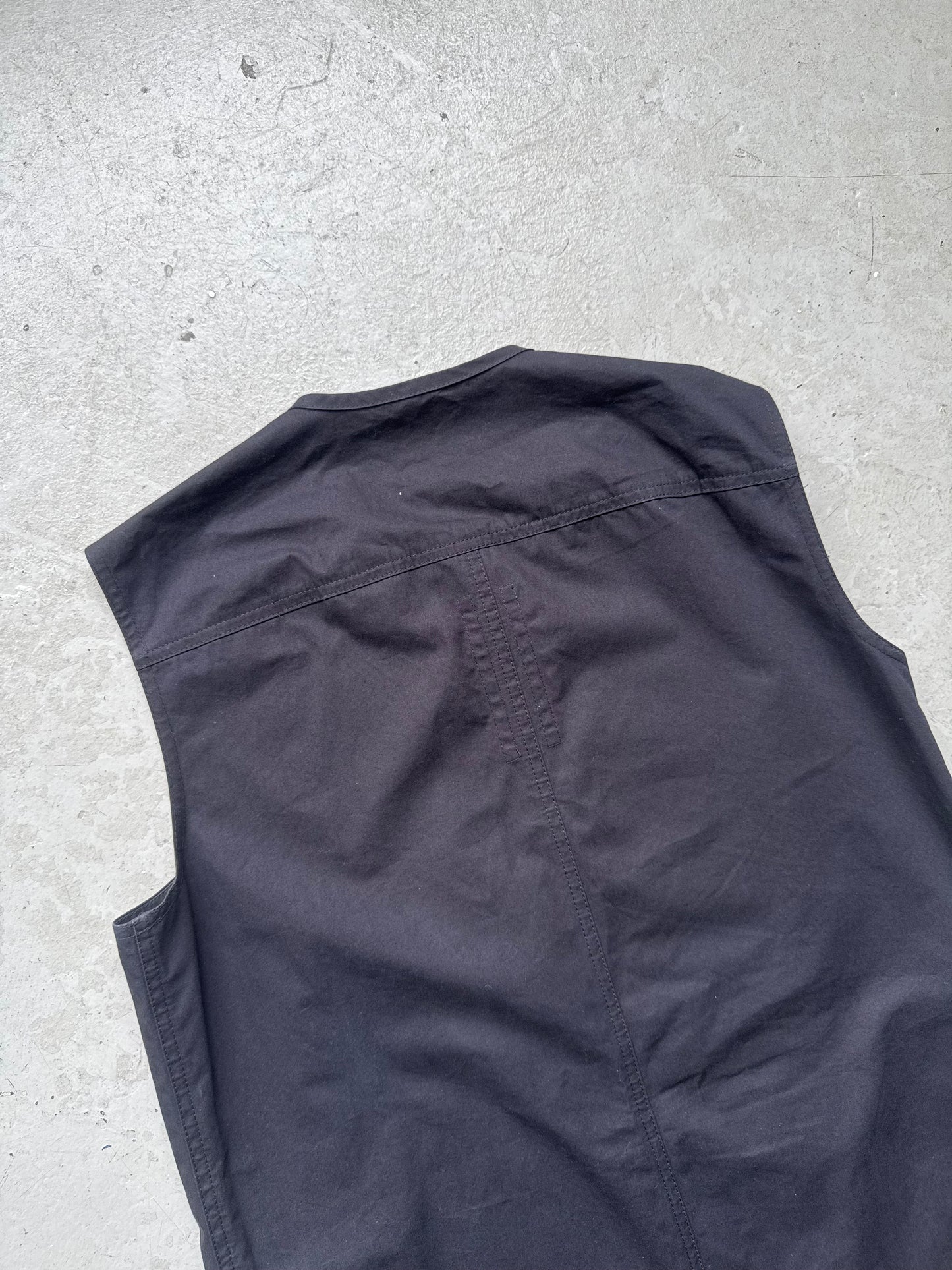 Rick Owens SS14 VICIOUS Sleeveless Assymetrical Zip Jacket (M)