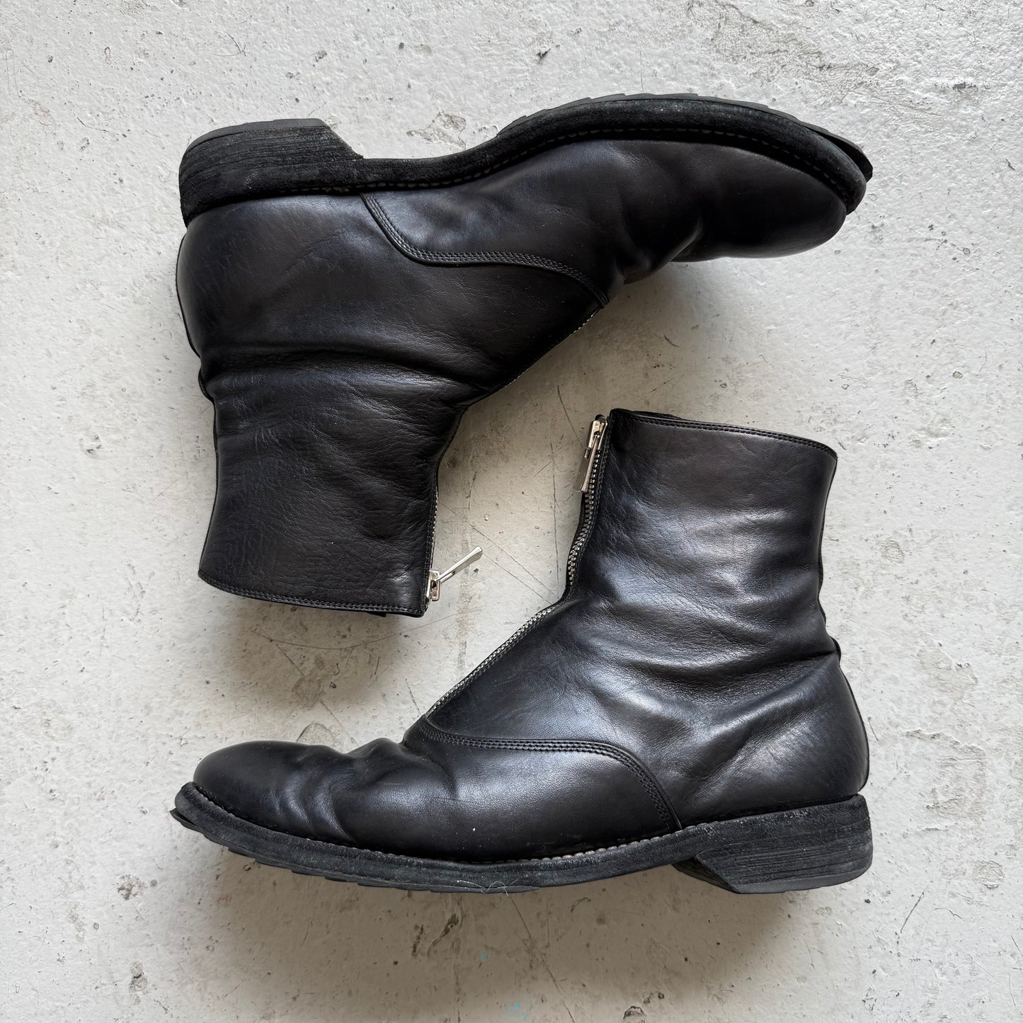 Guidi 210 Horse Leather Black Boots (44)
