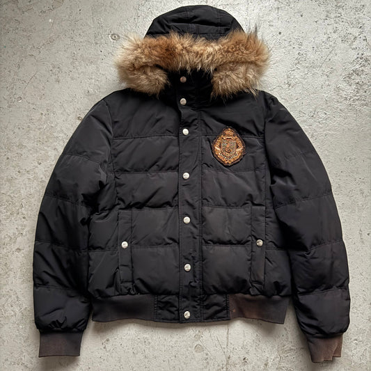 Moschino Black Fur Hooded Black Jacket (52)