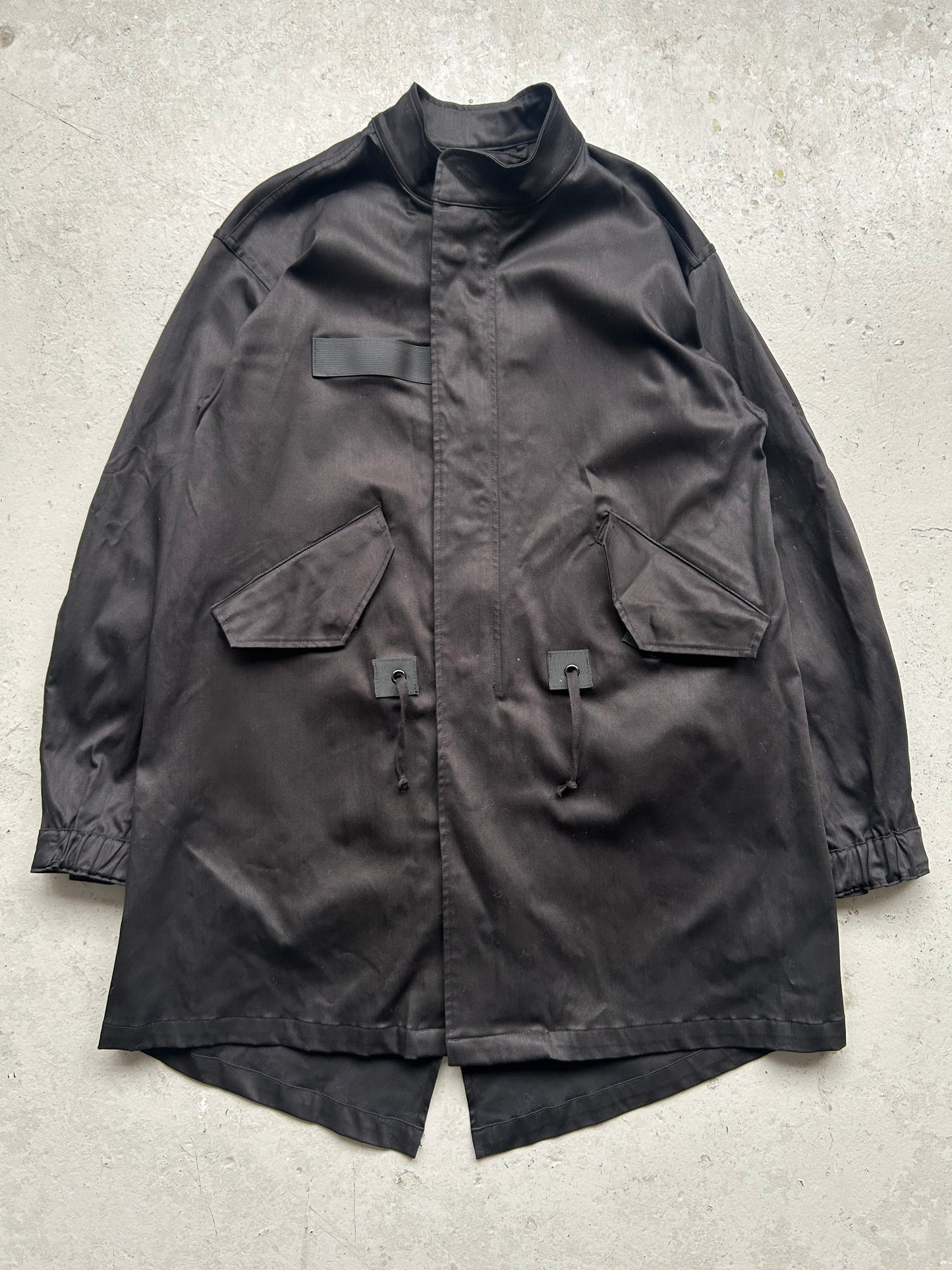 Misanthrope Black Tactical Trench Coat (S)