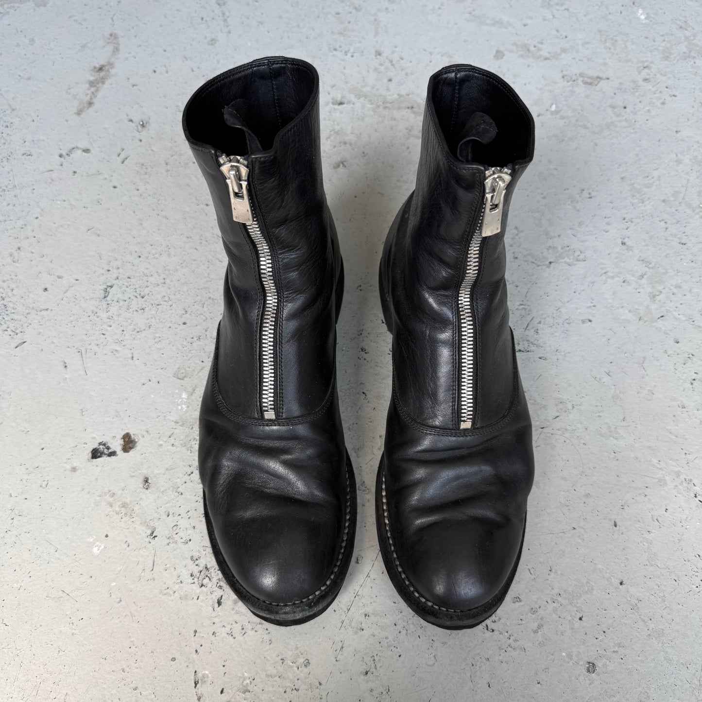 Guidi 210 Horse Leather Black Boots (44)