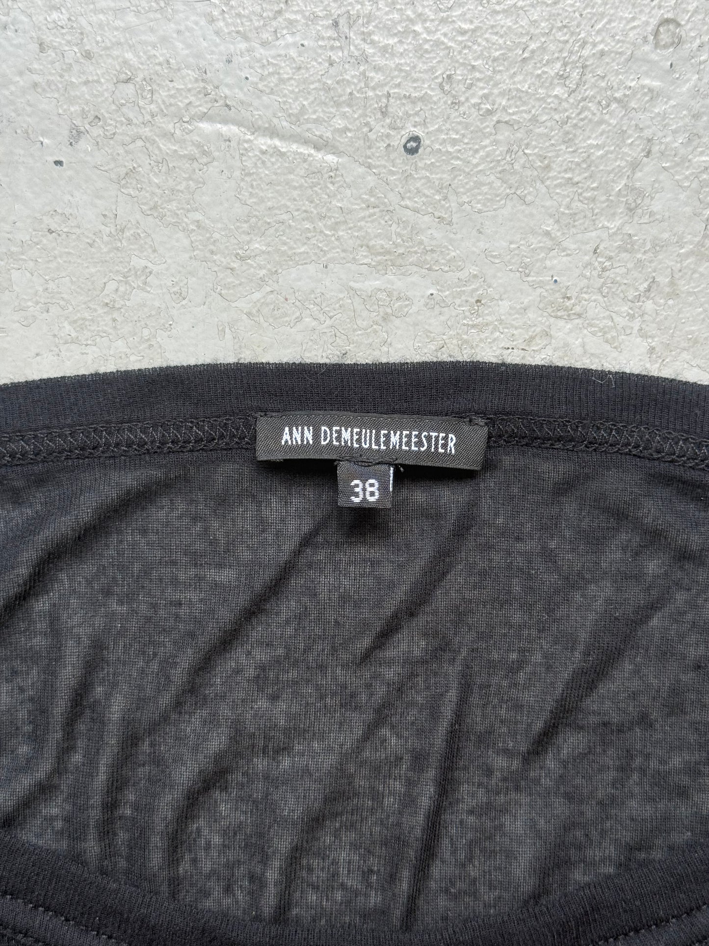 Ann Demeulemeester Black Long Sleeve Shirt (38)