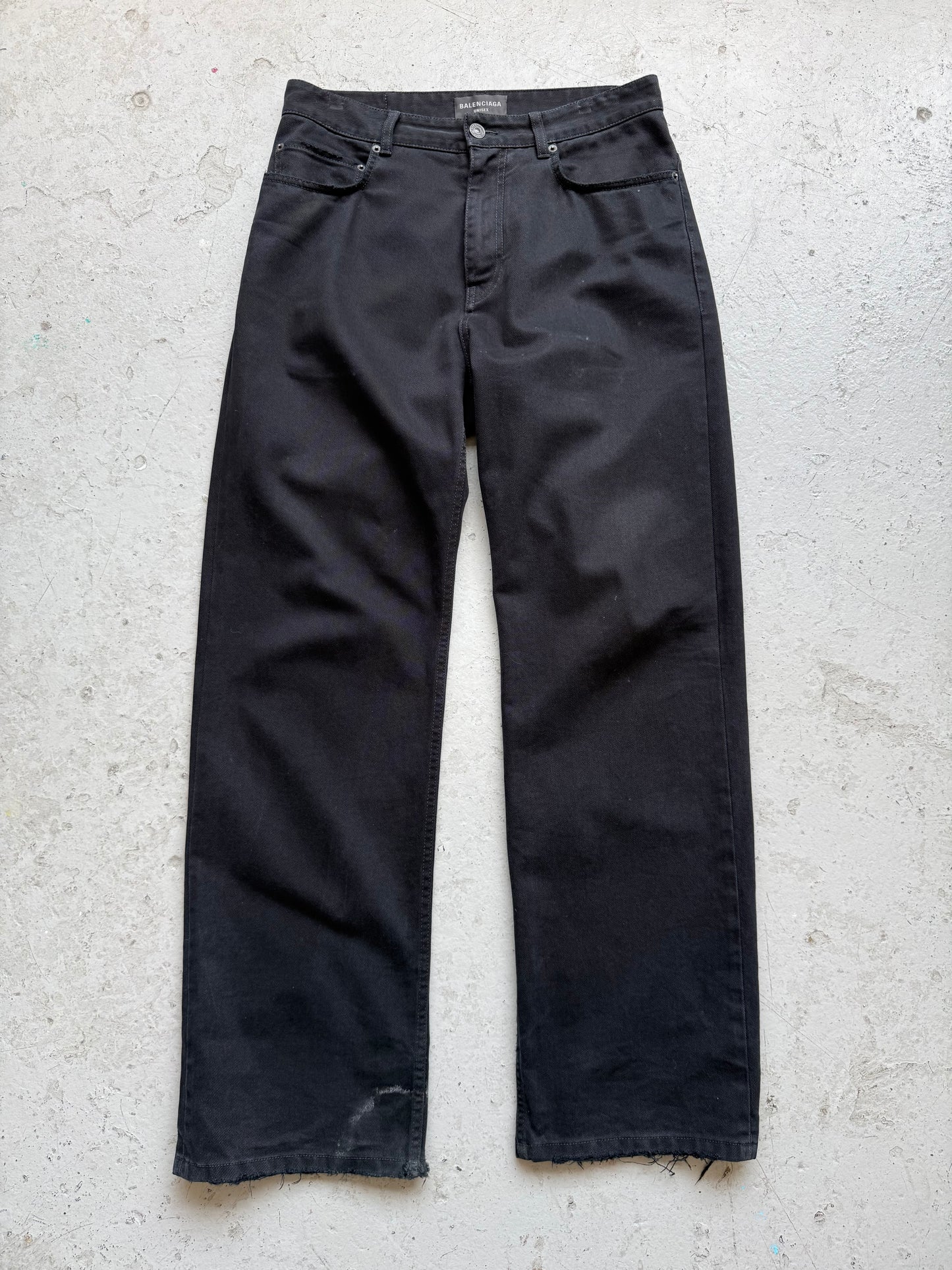 Balenciaga Black Straight Leg Denim (M)