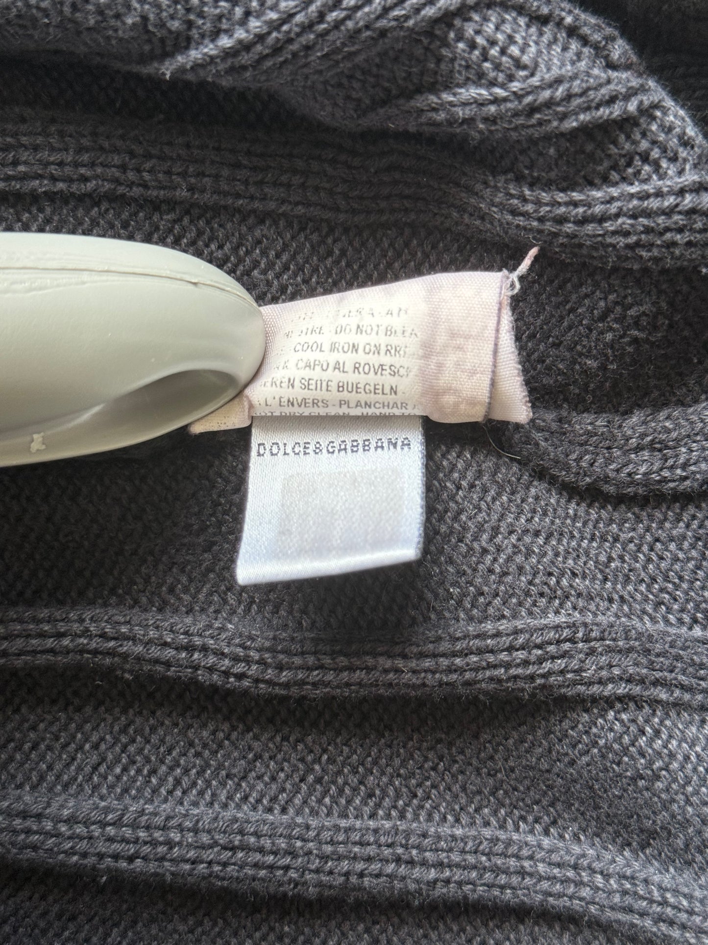 Dolce & Gabbana Green and Red Stripe V Neck Sweater (XL)