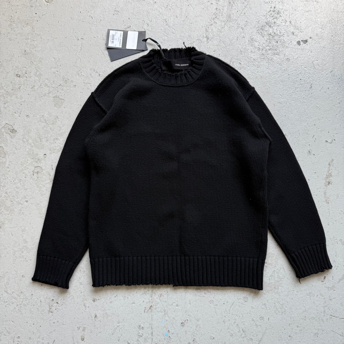 Isabel Benenato AW22/23 Cashmere Wool Blend Black Sweater (L)