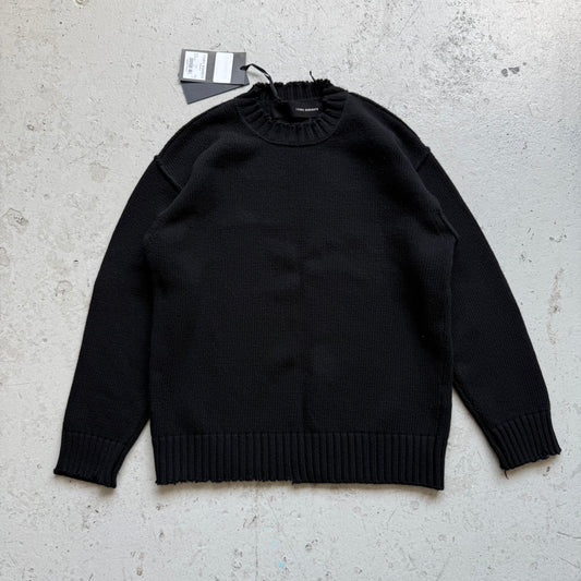 Isabel Benenato AW22/23 Cashmere Wool Blend Black Sweater (L)