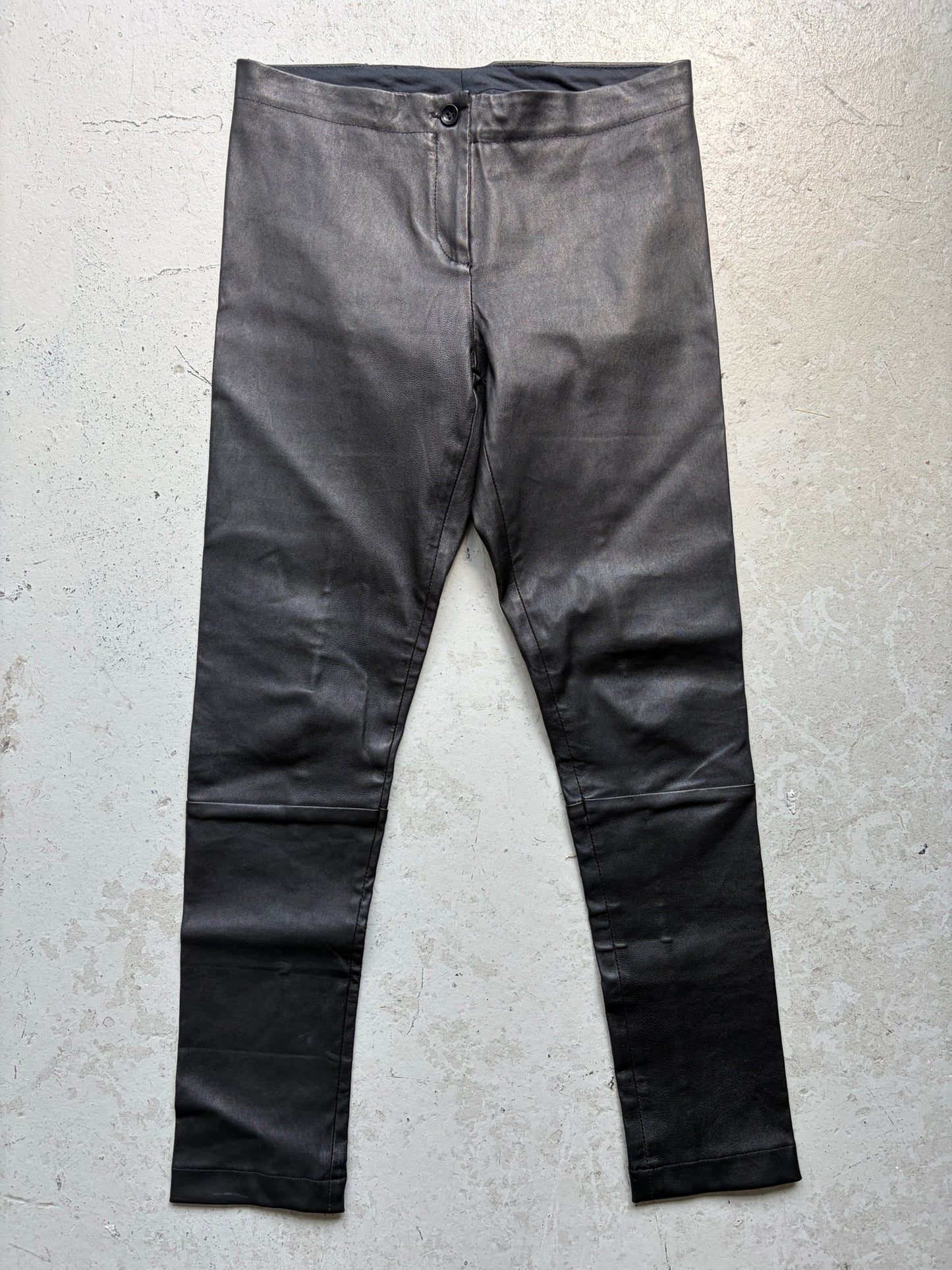 Masnada Black Leather Bottoms (42)