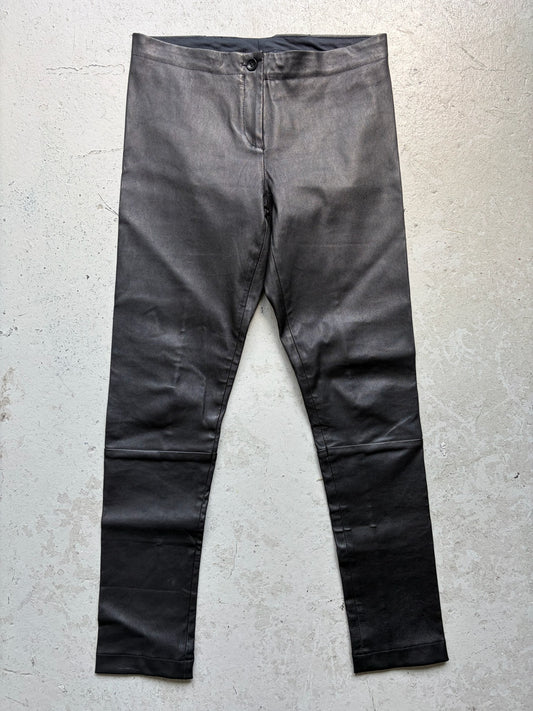 Masnada Black Leather Bottoms (42)