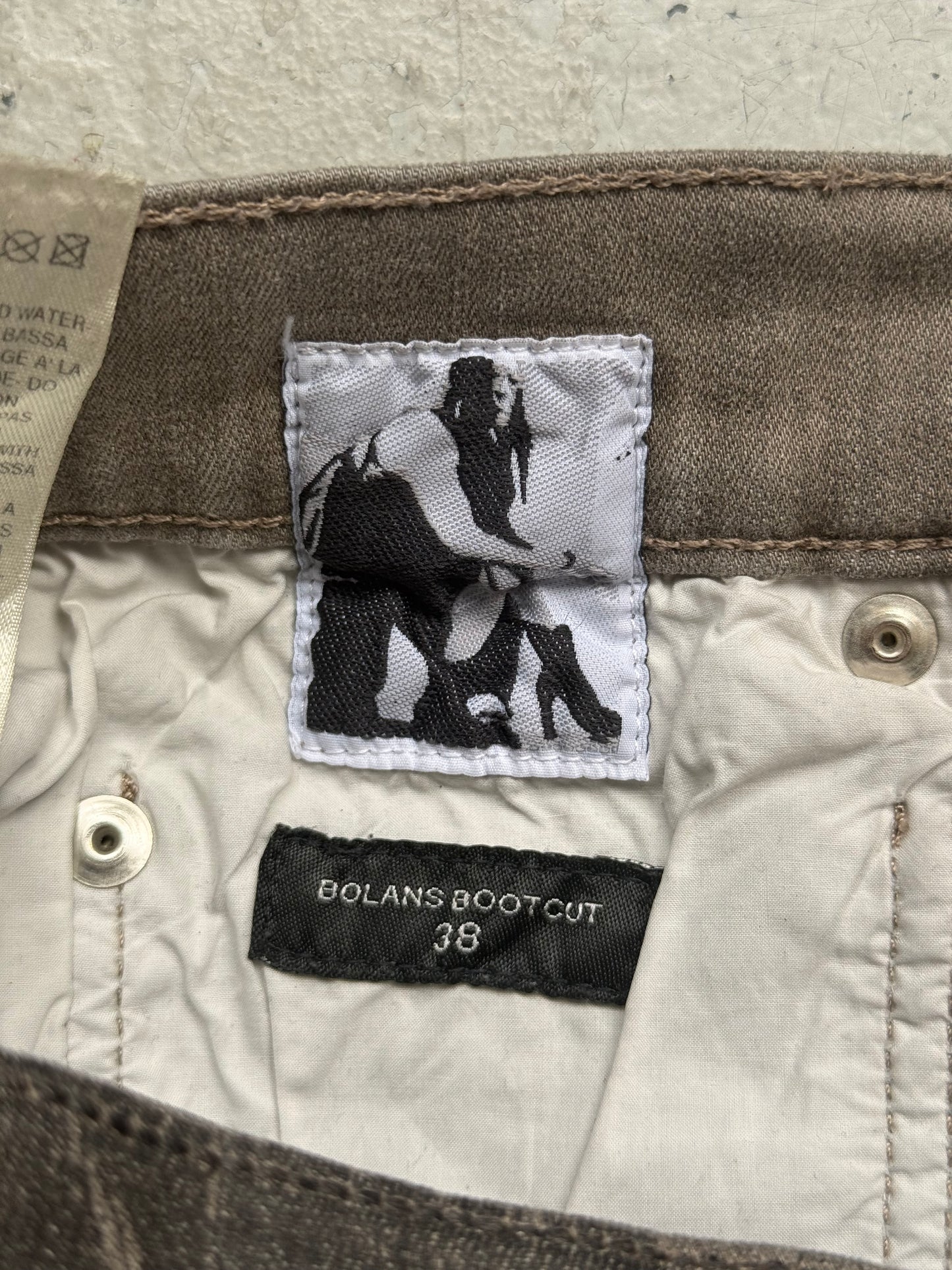 Rick Owens DRKSHDW FW25 Bolan Bootcut Washed Foil (38)