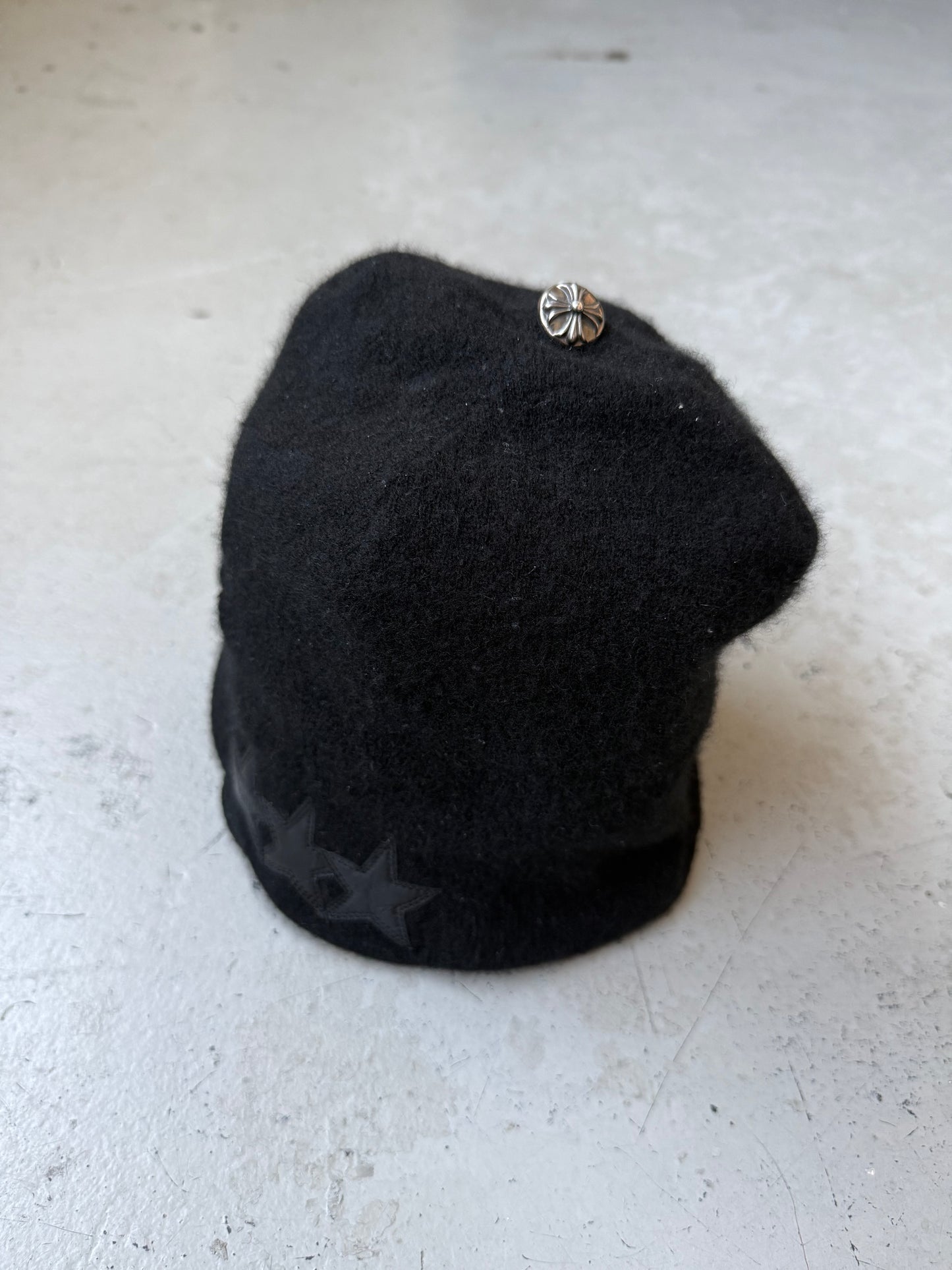 Chrome Hearts Cashmere Leather Star Beanie (OS)