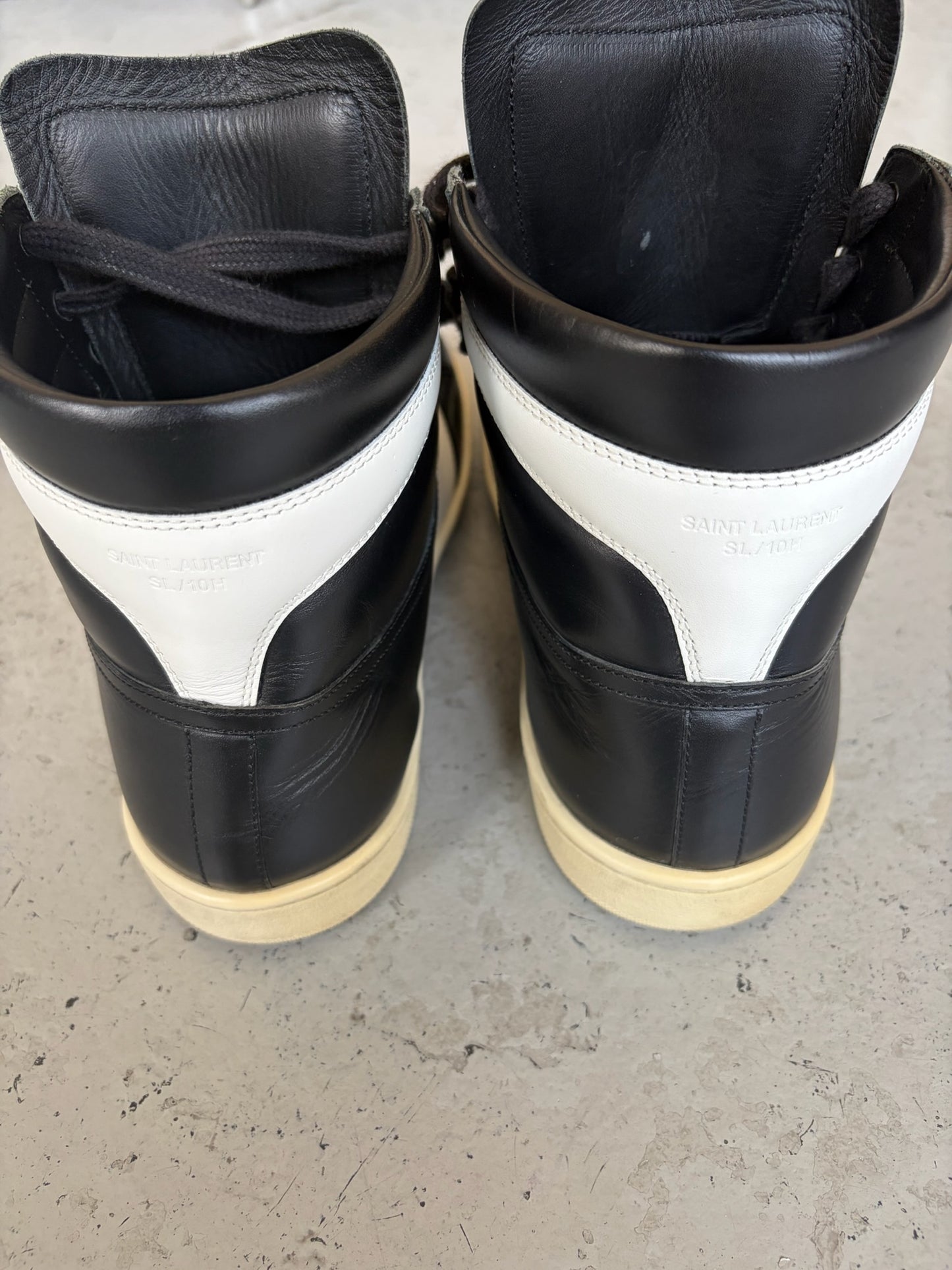 Saint Laurent Paris SL/10H Leather High Top (42 1/2)