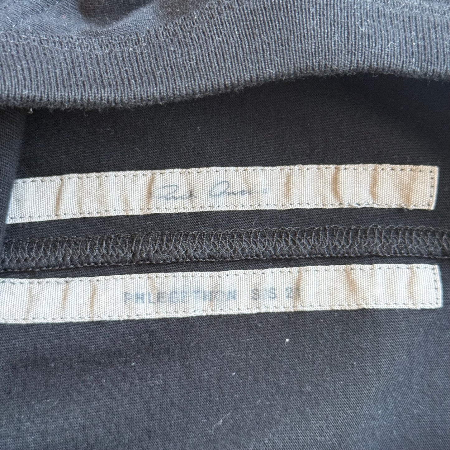 Rick Owens SS21 PHLEGETHON Black Level Long Sleeve Shirt (XL)