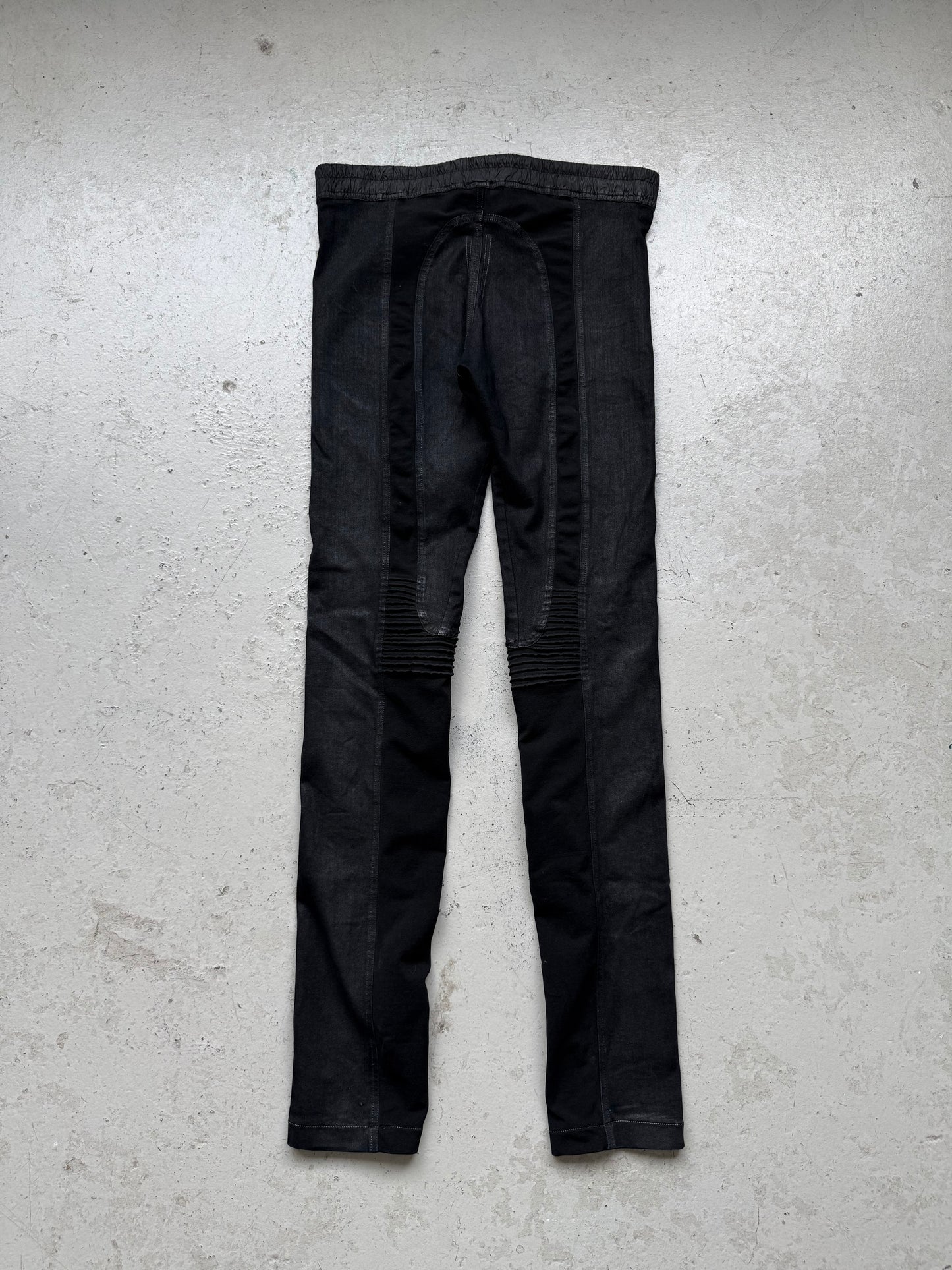 Rick Owens DRKSHDW FW16 Black Matte Nagakin Leggings (XXL)