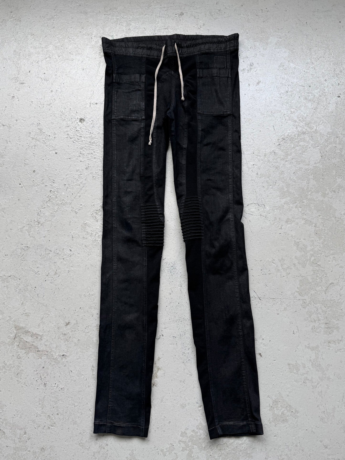 Rick Owens DRKSHDW FW16 Black Matte Nagakin Leggings (XXL)