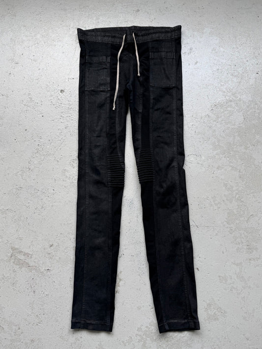 Rick Owens DRKSHDW FW16 Black Matte Nagakin Leggings (XXL)