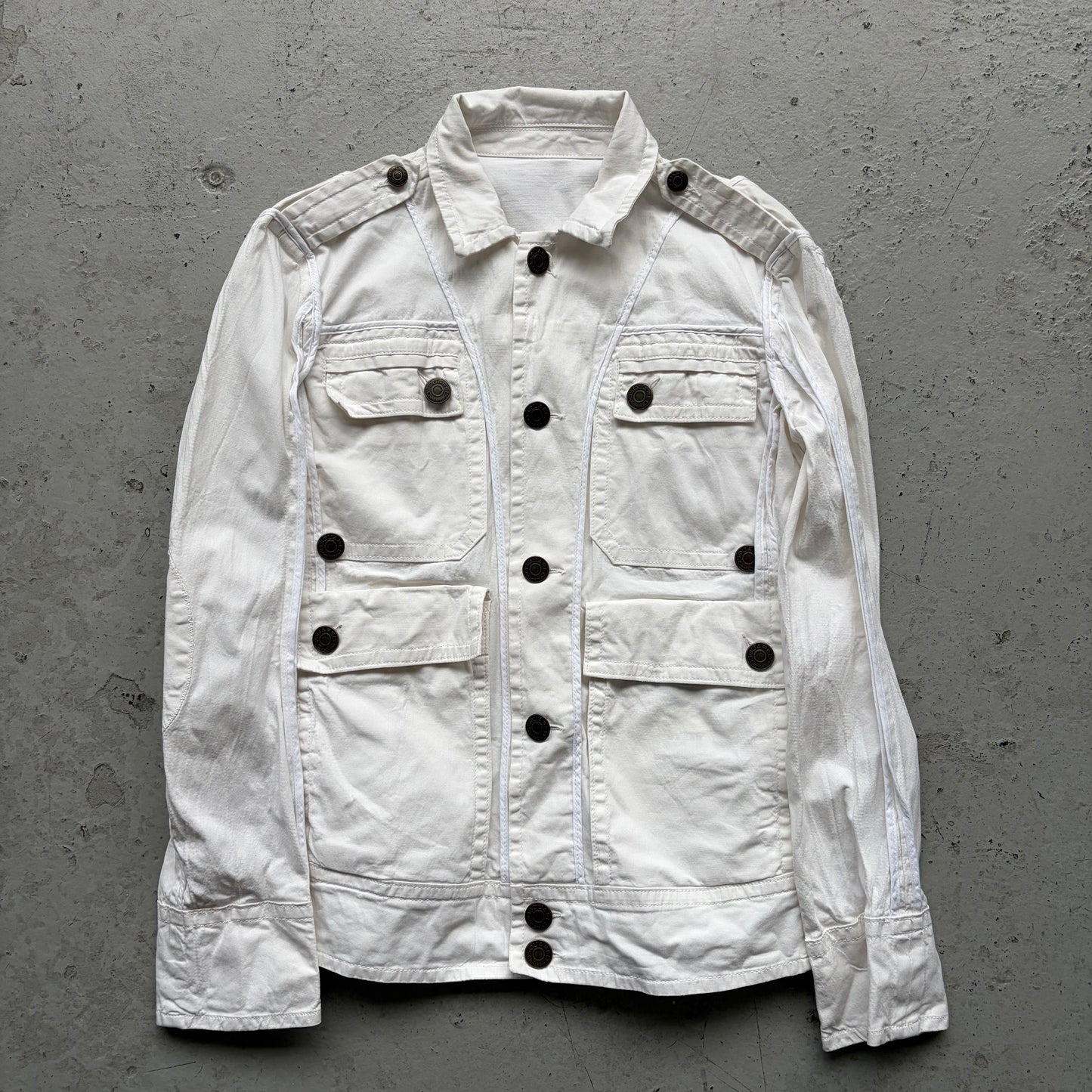 Dsquared2 SS03 White Multi Pocket Cargo Jacket (44)