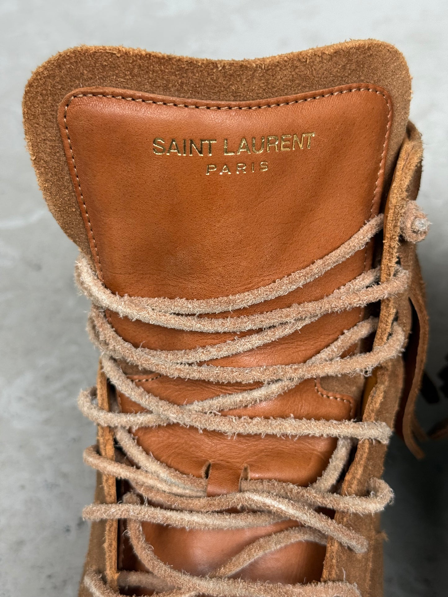 Saint Laurent Paris SL/18H Suede Fringe Sneakers (42)