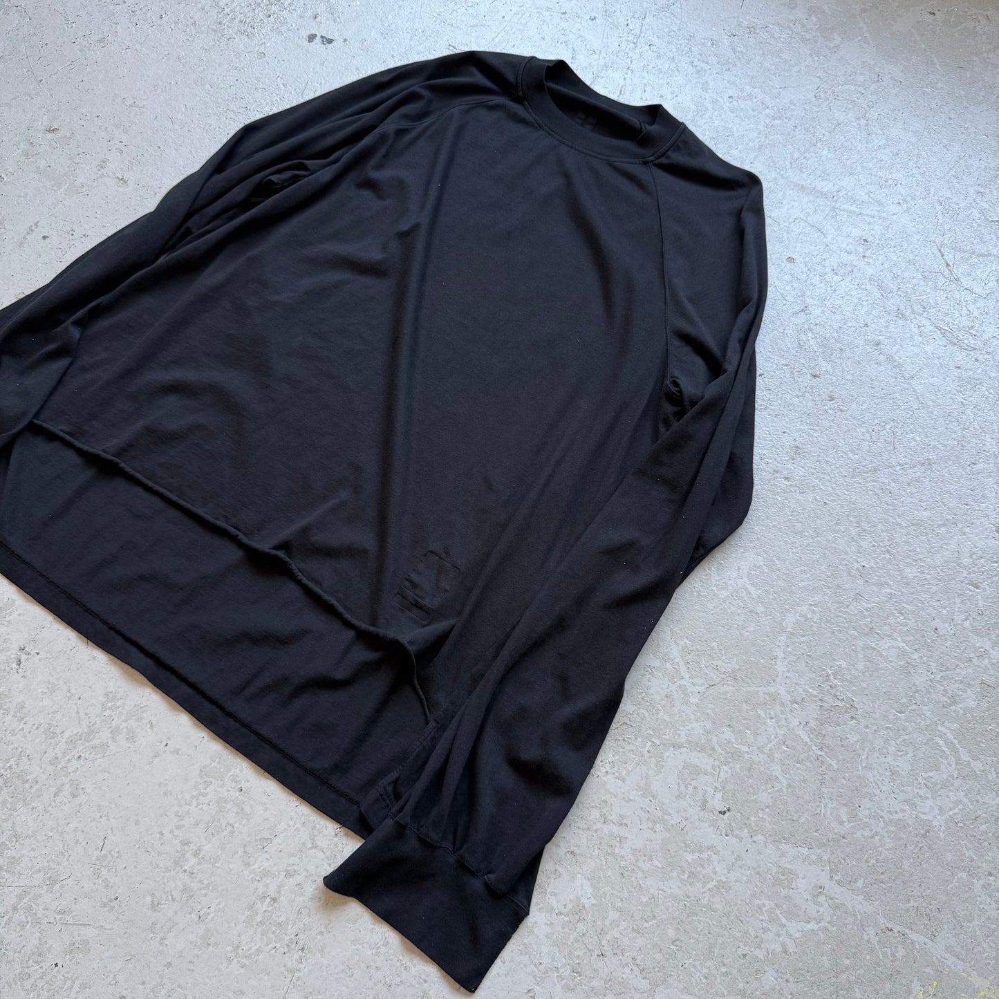 Rick Owens DRKSHDW Black Raglan Long Sleeve (XL)