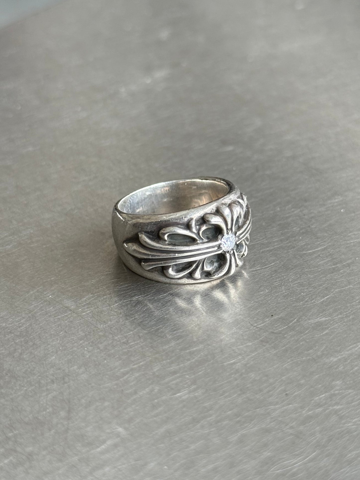 Chrome Hearts Floral Ring With Factory Set Diamond (8)