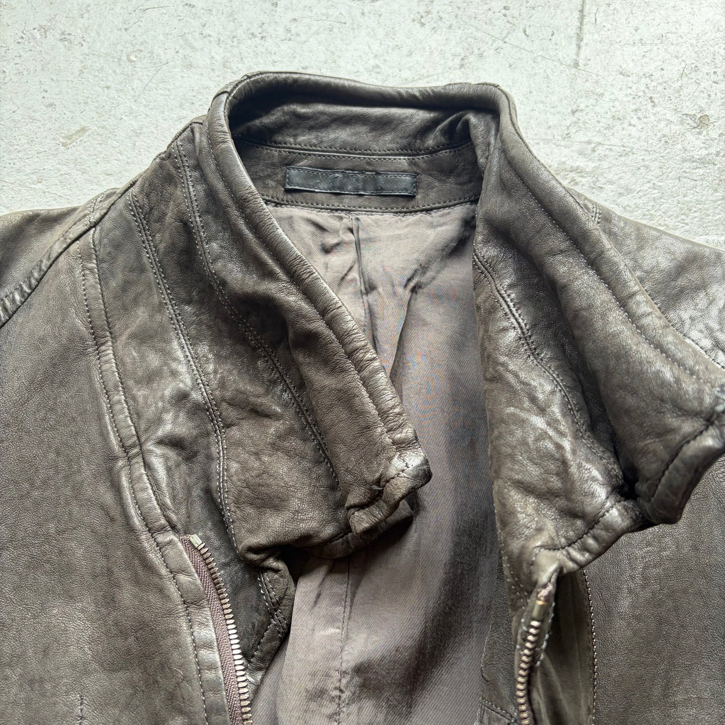 Julius FW12 "Resonance" Crinkled Lamb Leather Black Jacket (2)
