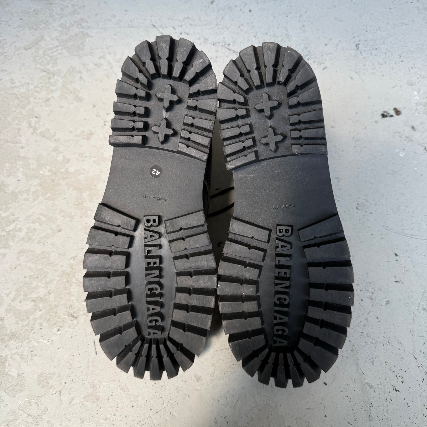Balenciaga Leather Strike Boots (42)