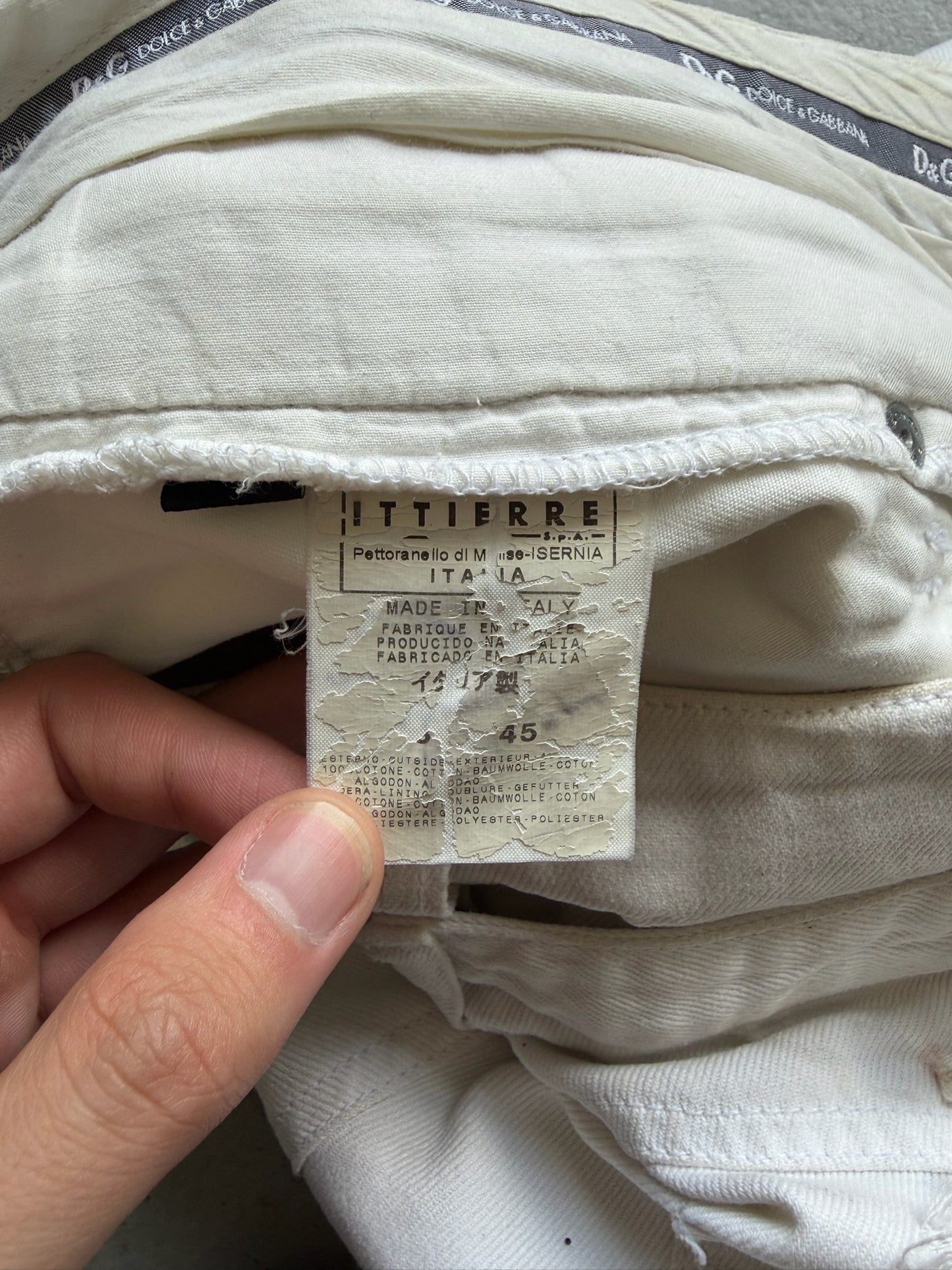 Dolce & Gabbana Double Waisted White Denim (45)