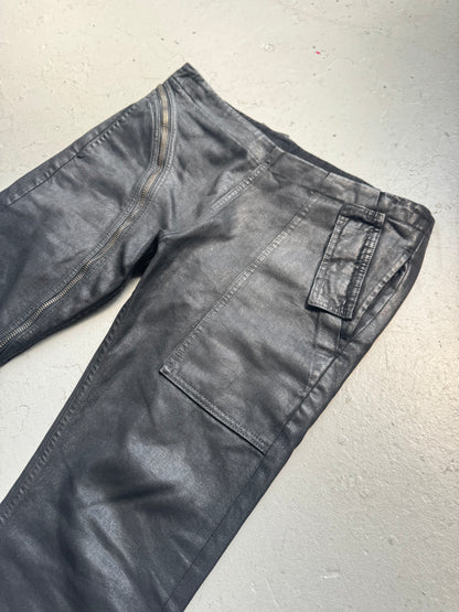 Rick Owens DRKSHDW SS16 Waxed Aircut Denim (L)