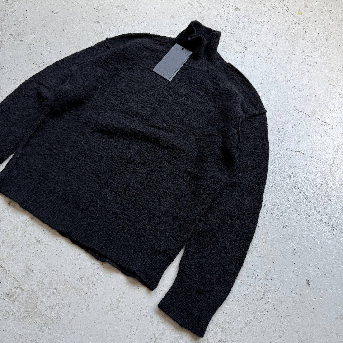 Isabel Benenato AW22/23 Cashmere Wool Blend Black Turtleneck (L)